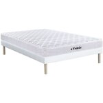 Vente - unique - ensemble 140 x 190 cm sommier + matelas ressorts et m�moire de forme �p. 15cm - wolkenlos ...