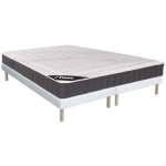 Vente - unique - ensemble 180 x 200 cm sommier + matelas hybride ressorts ensachs accueil mmoire de ...