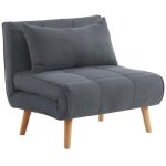 Vente - unique - fauteuil convertible xl en tissu chila - gris Vente - unique - fauteuil convertible xl en tissu chila - gris