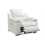Vente - unique - fauteuil relax �lectrique en cuir blanc arena iii