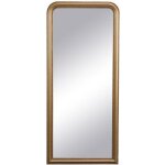 Grand miroir style vintage en bois de paulownia - l. 80 x h. 180 cm - doré effet laiton - heloise Grand miroir style vintage en bois de paulownia - l. 80 x h. 180 cm - doré effet laiton - heloise