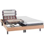Vente - unique - lit �lectrique de relaxation lattes et plots + matelas m�moire de forme - 2 x 90 x 200 ...