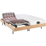 Vente - unique - lit �lectrique de relaxation tout plots + matelas m�moire de forme et bambou - 2 x 90 ...
