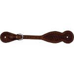 Unique, marron 04: bracelets d'�perons en cuir pour �perons western avec traitement basket - ball