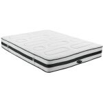 Vente - unique - matelas 160 x 200 cm hybride ressorts ensach�s 7 zones et m�moire de forme �p. 25cm ...