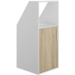 Vente - unique - meuble sous pente 1 porte et 1 niche - blanc et naturel - adezio