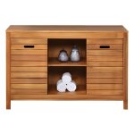 Vente - unique - meuble sous vasque en bois d'acacia - 130 cm - pulukan