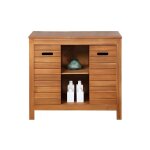 Vente - unique - meuble sous vasque en bois d'acacia - 90 cm - pulukan