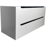 Meuble sous vasque suspendu - blanc - l120 x h57 cm - selita