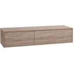 Vente - unique - meuble sous vasque suspendu - coloris naturel clair - l150 cm - isaure ii