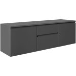 Vente - unique - meuble sous vasque suspendu - gris - 150 cm - jimena ii