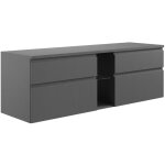 Vente - unique - meuble sous vasque suspendu - gris - 150 cm - magdalena ii