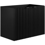 Vente - unique - meuble sous vasque suspendu stri - noir - l80 cm - zilga