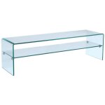 Vente - unique - meuble tv stileos - 1 niche - verre tremp