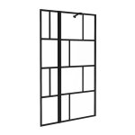 Vente - unique - pare baignoire noir mat au style industriel avec volet pivotant - 100 x 140 cm - obelini ... Vente - unique - pare baignoire noir mat au style industriel avec volet pivotant - 100 x 140 cm - obelini ...
