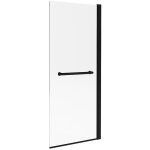 Vente - unique - pare baignoire avec porte - serviette en m�tal noir mat au style industriel - 70 x 140 ...