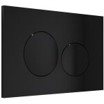 Vente - unique - plaque de commande pour wc avec double touche - noir - opulus