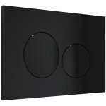 Vente - unique - plaque de commande pour wc avec double touche - noir - opulus