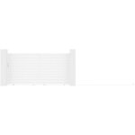 Vente - unique - portail �lectrique coulissant aluminium plein l374 x h180 cm blanc - nazario