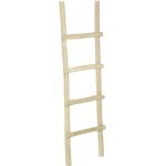 Porte - serviettes �chelle en teck massif avec 4 barreaux - coloris naturel - fodna