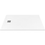 Receveur de douche extra plat � poser ou � encastrer recoupable en r�sine smc - blanc - 120 x 90 cm - ...