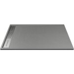 Vente - unique - receveur extra - plat  poser ou  encastrer dcoupable en rsine smc - gris - 140 x ...