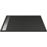 Vente - unique - receveur extra - plat  poser ou  encastrer dcoupable en rsine smc - noir - 120 x ...