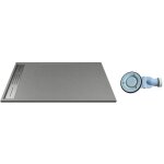 Vente - unique - receveur extra - plat à poser ou à encastrer découpable en résine smc avec siphon - ... Vente - unique - receveur extra - plat à poser ou à encastrer découpable en résine smc avec siphon - ...