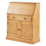 Vente - unique - secrétaire en pin et mdf - coloris : naturel clair - cleore Vente - unique - secrétaire en pin et mdf - coloris : naturel clair - cleore