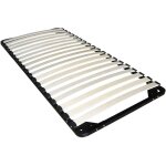 Vente - unique - sommier cadre � lattes 90 x 190 cm - 19 lattes - sans pieds - noir - kalista de ysm�e ...