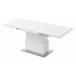 Table extensible et relevable lauria - 2 en 1 - mdf laqu - blanc