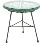 Vente - unique - table de jardin en fils de r�sine tress�s - kaki - alios iii de mylia
