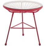 Vente - unique - table de jardin en fils de r�sine tress�s - terracotta - alios iii de mylia