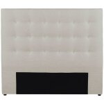 Vente - unique - t�te de lit capitonn�e - 140 cm - tissu - beige - francesco