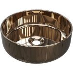 Vente - unique - vasque � poser ronde en c�ramique - effet cuivre - 36 cm - kanelle ii