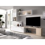 Dmora - unit� murale denali, ensemble de salon modulable d'angle, meuble de salon multiposition, 230x41h180 ...