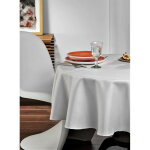 Nappe anti tache ronde paillettes 160 cm (4 à 6 couverts) - blanc Nappe anti tache ronde paillettes 160 cm (4 à 6 couverts) - blanc