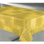 Nappe antitache imprimée géo rectangulaire 145 x 240 cm - jaune Nappe antitache imprimée géo rectangulaire 145 x 240 cm - jaune