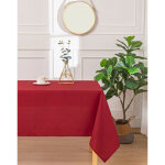 Nappe antitache unie rouge rectangulaire 145 x 240 cm