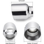 Insma - universel tube chappement tuyau d'chappement ronde incline 63mm entre 101mm sortie fantablau ...