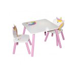 Ensemble table avec 2 chaises sweet licorne