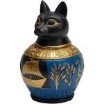 Urne pour chien jarre �gyptienne en r�sine, coffret de