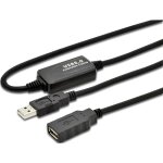Usb rallonge [1x fiche m�le a usb 2. 0 - 1x fiche femelle a usb 2. 0] 10 m noir digitus a257931