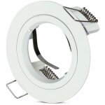 Support de spot encastr led rond v - tac gu10 et gu5. 3 (mr16) couleur blanche