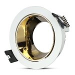 Spot led spot encastr gu10 ip20 blanc + or