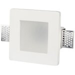 Douille pour spot encastr� led carr� v - tac gu10 et gu5. 3 (mr16) en pl�tre, finition satin�e