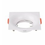 Support de spot encastr� led carr� v - tac gu10 blanc