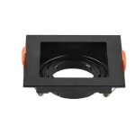 V - tac vt - 933 - b spot led encastrable carr� gu10 couleur noir polycarbonate 95x95mm sku 6657