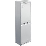 V2x15 poubelle 30l en acier inoxydable poubelle verticale tri s�lectif argent� - svita