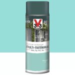 V33 - bombe de peinture arosol dco lab extrieure multi - matriaux bleu lagune satin 0, 4 l